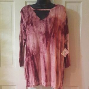 Women's Tie-Dye Long Sleeve Top - Womens Size Small - Boutique Brand